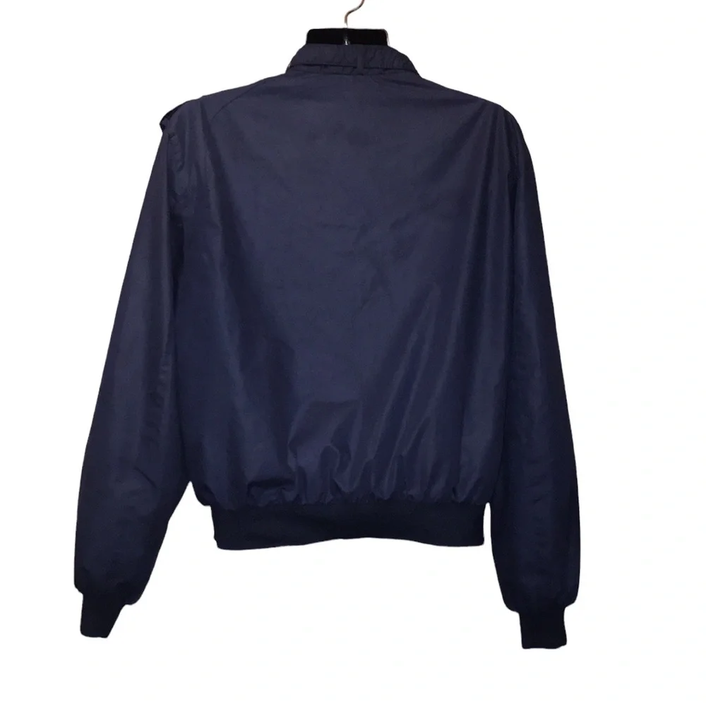 Vintage 80s MEMBERS ONLY Iconic Racer Jacket/Coat~46~Hong Kong~Navy Blue